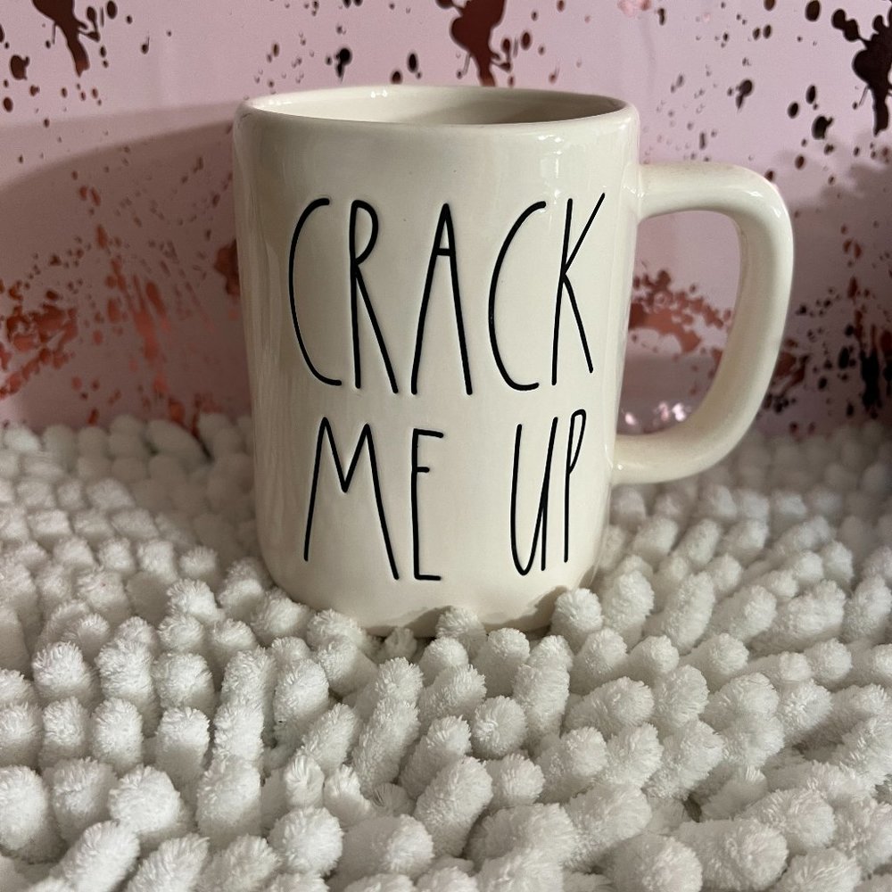New Rae Dunn "Crack Me UP" Mug.